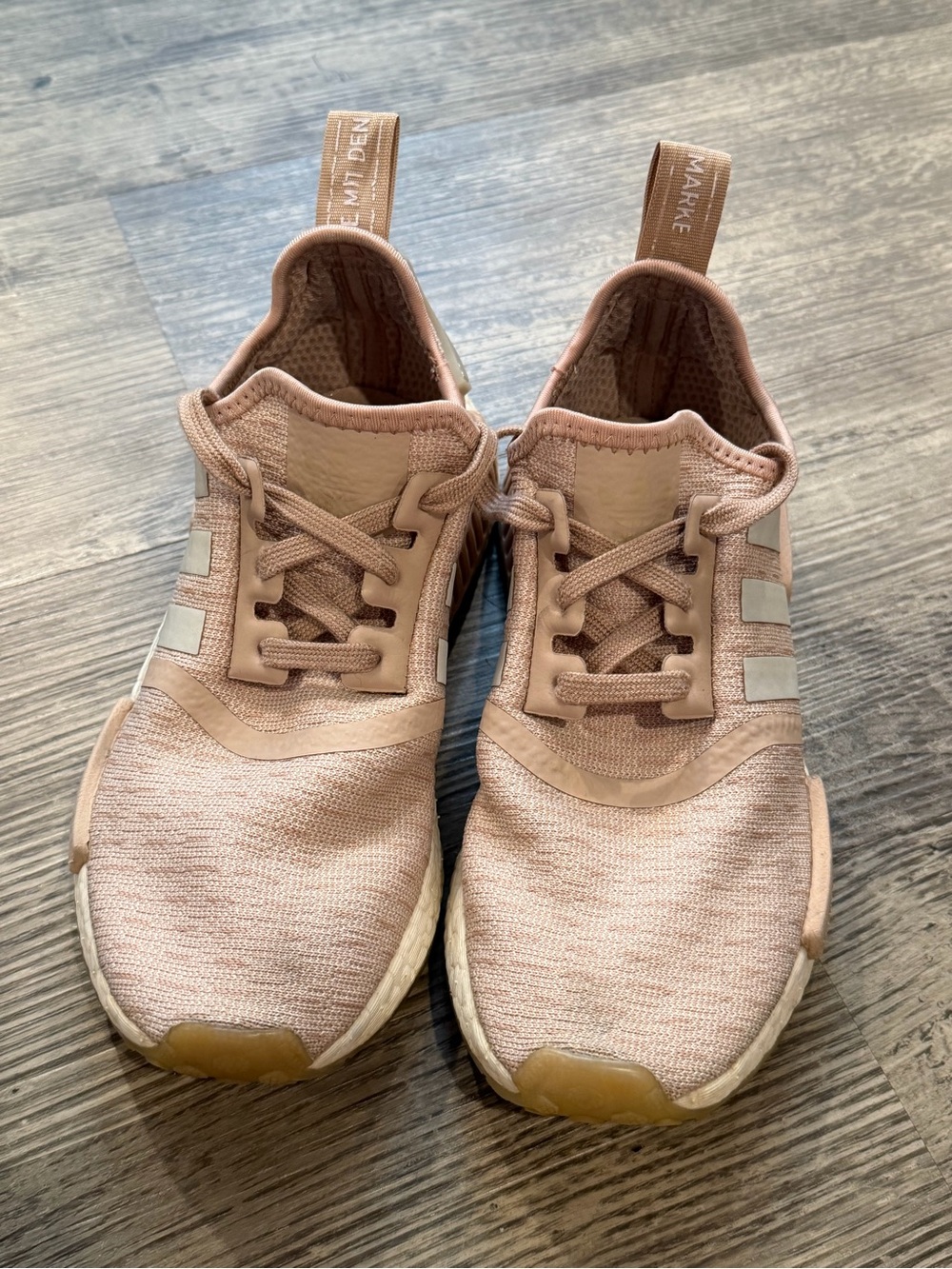 GUC adidas 6 1/2 Women's NMD_R1 Ash Pearl/Chalk Pearl